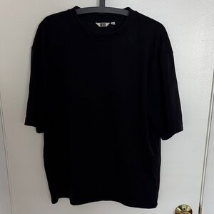Uniqlo AIRism Oversized Tshirt Black Medium